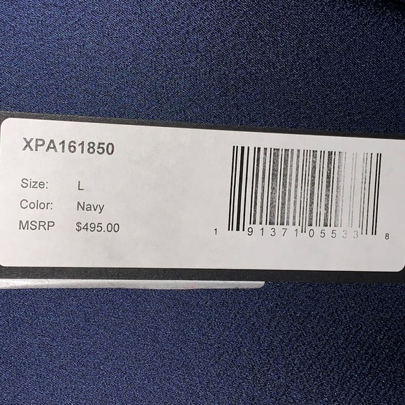 Halston HighNeck Strappy-Back Satin Gown Large. - Picture 3 of 5